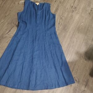 Sleeveless Maxi A-Line Dress in Deep Blue